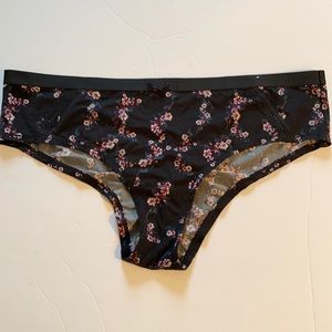 22/24 black floral extra soft cheeky panty Lane Bryant plus size sexy panties 3x